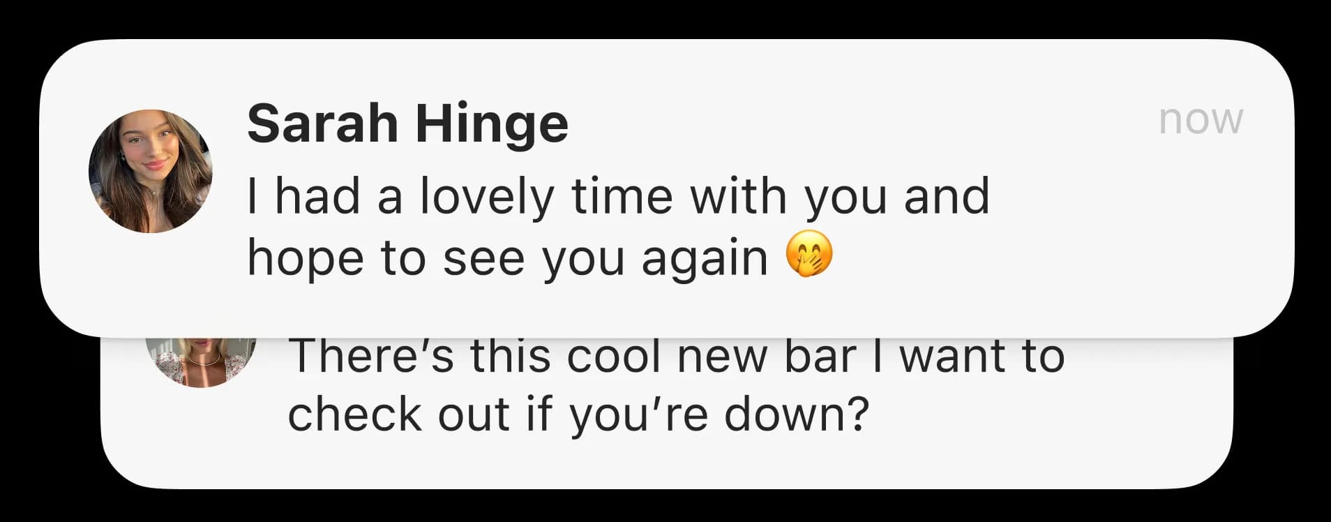 Final dating app notification